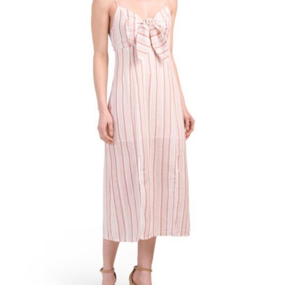 Morrisday | Sunday Striped Knot Dress | White - Picture 1 of 13